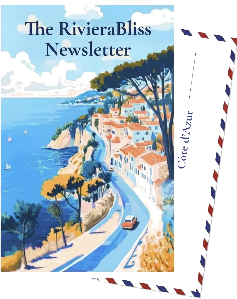 French Riviera postcard with its envelope